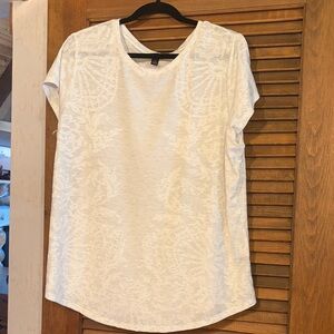 Simply Vera Vera Wang White Short Sleeve Tee